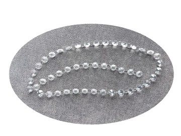 СТЕКЛЯННАЯ ХРУСТАЛЬНАЯ ГИРЛЯНДА ХРУСТАЛЬНЫЕ БУСИНЫ ГЛАМУР 1 М СУПЕР УКРАШЕНИЕ