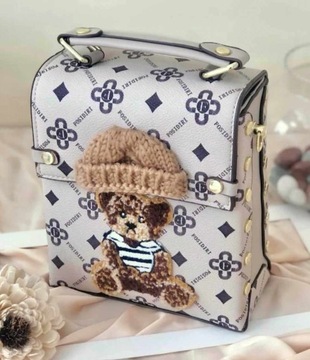 TORBA TOREBKA DAMSKA LISTONOSZKA KUFEREK NA RAMIĘ MAŁA TEDDY BAG MIŚ KOLORY