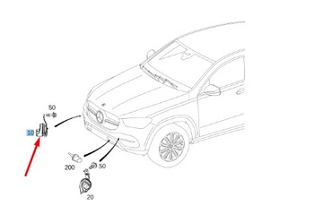 MERCEDES-BENZ GLE W167 LOW NOTE CHRÓM SIGNAL A0005424800