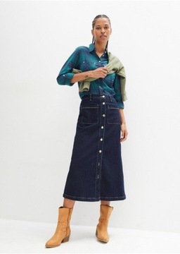 ДЖИНСОВАЯ ЮБКА НА ПУГОВИЦАХ 44 Bonprix rwz