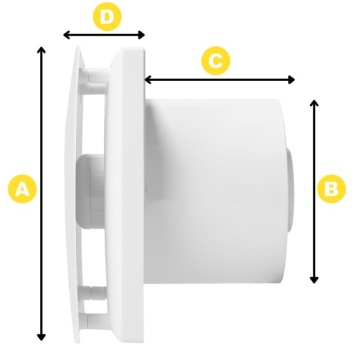 WINDY 150 S WHITE тихий настенный вентилятор для ванны