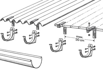 Кронштейн переднего крюка для желоба 75 мм 2 шт Marley