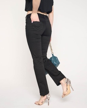 8681-6 BLACK CZARNE JEANSY DAMSKIE XXS - 32