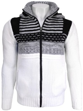 Sweter męski wełniany ciepły rozpinany C52 r. M