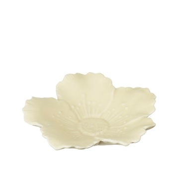 PODSTAWEK PORCELANOWY ŻÓŁTY PATERA KWIAT 10