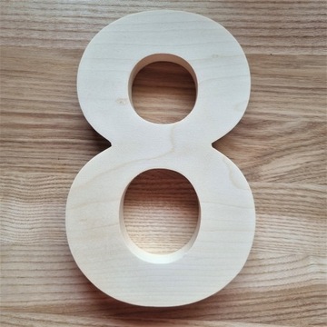 Деревянные цифры, деревянные цифры, 20 см, классика.