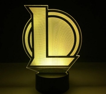 3D LED USB ЛАМПА LOL LEAGUE OF LEGENDS + ПУЛЬТ ДУ