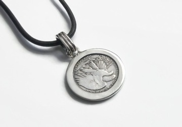 ZE SREBRA BOGINI WOLNOŚCI ORYGINALNA PÓŁDOLARÓWKA