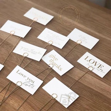 10pcs art card holder metal postcard clip flower shop special card