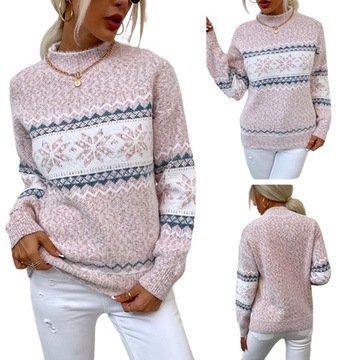 УЮТНЫЙ МЯГКИЙ ЖЕНСКИЙ РОЖДЕСТВЕНСКИЙ ДЖЕМПЕР с водолазкой