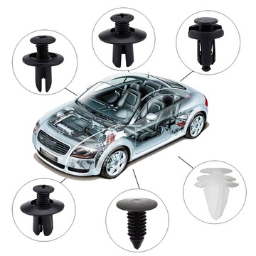 Зажимы для обивки, 6 видов, 100 шт + прочные съемники-ложки