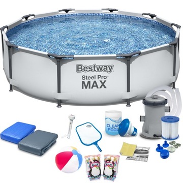 BASEN OGRODOWY STELAŻOWY 305x76cm BESTWAY 17W1 MAX