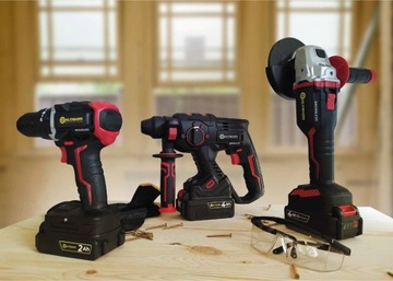 Угловая шлифовальная машина Бесщеточный 20 В Аккумуляторный 4,0 Ач 10000 об/мин комплект