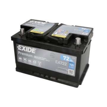 EXIDE PREMIUM BATTERY 72AH 720A EA722 P+ НОВЕЙШАЯ ВСПОМОГАТЕЛЬНАЯ МОДЕЛЬ!