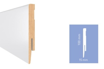 Listwa podłogowa MDF Biała z połyskiem GP1001
