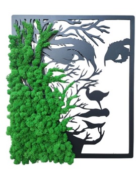 Obraz z mchem chrobotkiem KOBIETA DRZEWO 50cm MECH CHROBOTEK dekoracja 3d