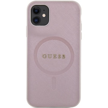 Etui GUESS Saffiano MagSafe do iPhone 11, obudowa