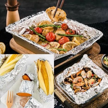 АЛЮМИНИЕВАЯ ПИЩЕВАЯ ФОЛЬГА ШИРИНОЙ 90М ТОЛЩИНА РУЛОНА ДЛЯ КЕЙТЕРИНГА 1,4 КГ