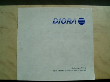 Instrukcja obsługi magnetofon MDS 500 Unitra Diora