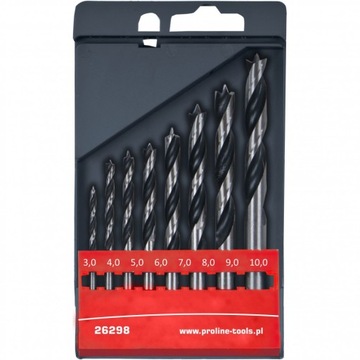 WIERTŁA DO DREWNA KPL. SZT.8 3-10MM PROLINE