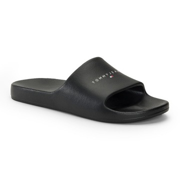 Klapki damskie Tommy Jeans Printed Pu Pool Slide black 40 EU