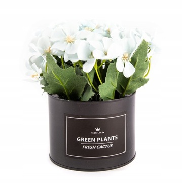 SZTUCZNY KWIAT W DONICZCE FLOWER BOX RÓŻNE KOLORY