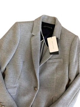 A800 ZARA MARYNARKA STRUKTURA KURTKA PŁASZCZ - M