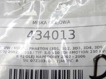 VANA OLEJ VW PHAETON 07Z103604C 5.0 313KM 02-16