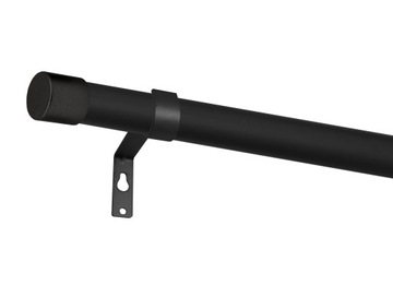 Karnisz pojedynczy czarny 16 mm 200 cm