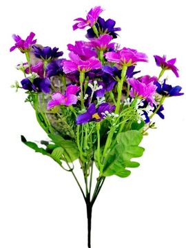 BUKIET STOKROTKA WIOSENNA 33 cm FIOLETOWY bukiecik kwiaty sztuczne