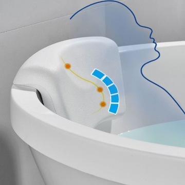 Подушка на подголовник для ванны с 2 сильными присосками ванна черная