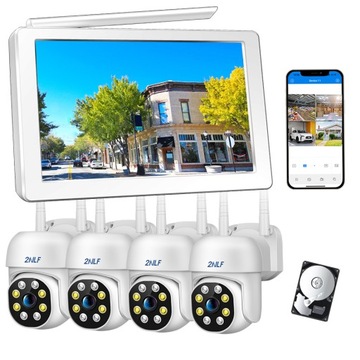 ZESTAW MONITORINGU WIFI 4 KAMERY OBROTOWE 2MPX FHD
