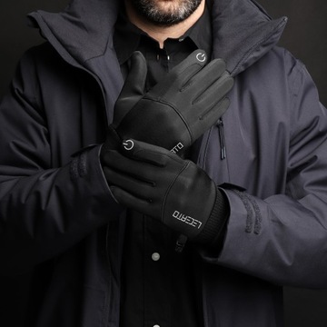 ZIMOWE RĘKAWICZKI DOTYKOWE NA ROWER WODOODPORNE WIATROSZCZELNE LECERTO