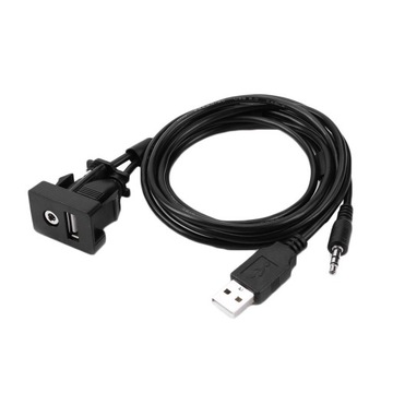 PRZEDŁUŻACZ USB AUX DO RADIA SAMOCHODOWEGO 2m