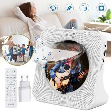 PRZENOŚNY ODTWARZACZ CD Z WEJŚCIE AUX 3,5 MM DO SŁUCHAWEK, RADIO FM, DOMU