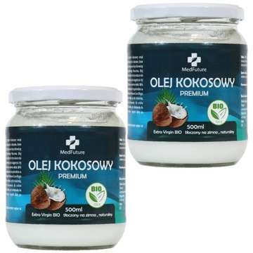 OLEJ KOKOSOWY NIERAFINOWANY EXTRA VIRGIN Zestaw x2