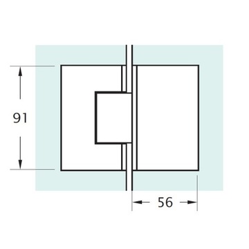 Zawias Drzwi Szklanych Kabiny Prysznicowej Chrom
