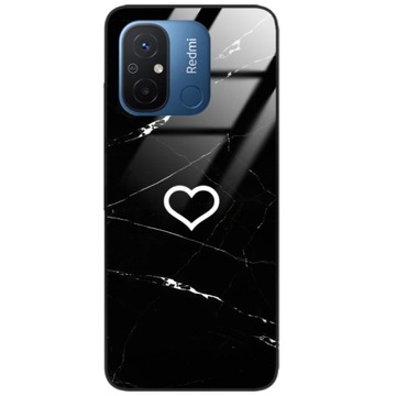 Etui BLACK GLASS DO XIAOMI REDMI 12C Szklane Różowe Damskie TOP100 WZORY