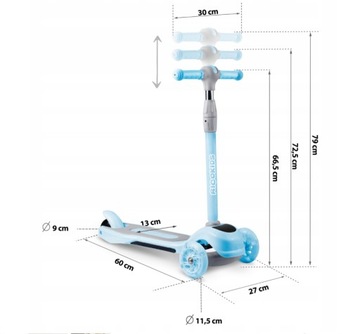 СКУТЕР ДЛЯ ДЕВОЧКИ, ТРЕХКОЛЕСНЫЙ, СВЕТЯЩИЕСЯ КОЛЕСА, СВЕТЯЩИЙСЯ СКУТЕР