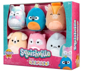 Squishmallows Squishville Mini Plush Honor Roll Squad 6-Pack