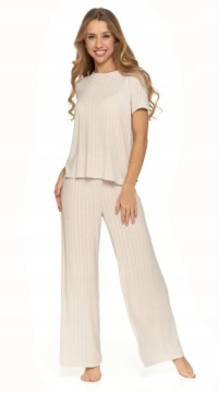 Двухклассные женские пижамы широкие брюки колокольчики короткие рукава