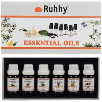 Olejki Eteryczne Zestaw x 6 10 ml Naturalne Aromaterapia Zapachowe Olejek