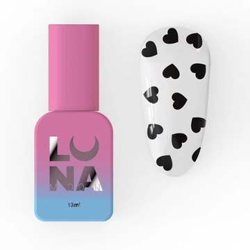 Top hybrydowy Luna Romantic Black Non Wipe, 13 ml