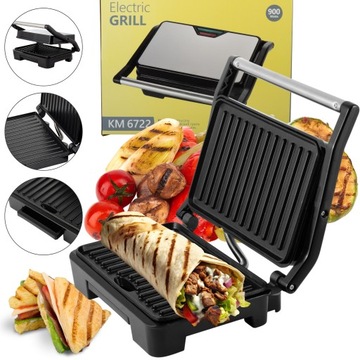 GRILL ELEKTRYCZNY stołowy NABLATOWY przenośny MOCNY na balkon balkonowy