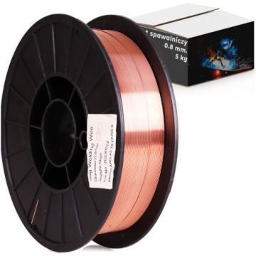 DRUT SPAWALNICZY 0.8 mm. DO MIGOMATU DO SPAWARKI SPAWANIA 5KG AWS ER 70S-6