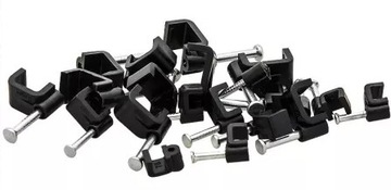 Uchwyty Conotech do kabli typu Flop 7 mm 100 sztuk CZARNE