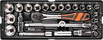 НАСАДКА ДЛЯ НАСАДКИ С ТРЕЩОТКОЙ 1/2' 8-32 ММ 25 ШТ.