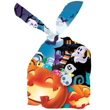 TORBA halloween SŁODYCZE nietoperze DYNIE duchy