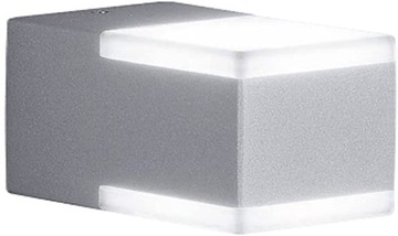 KINKIET ZEWNĘTRZNY SZARY 2x4W LED 2-kierunkowy