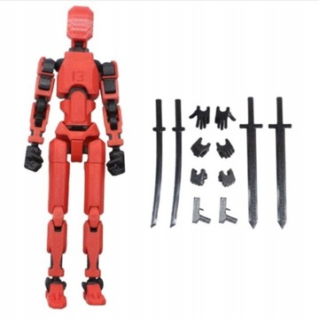 Ruchome figurki akcji T13 drukowane w 3D z wieloma przegubami DIY 13.7CM